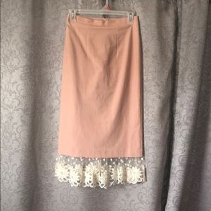 Light pink midi skirt